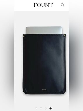 Fount Laptop Sleeve black leather